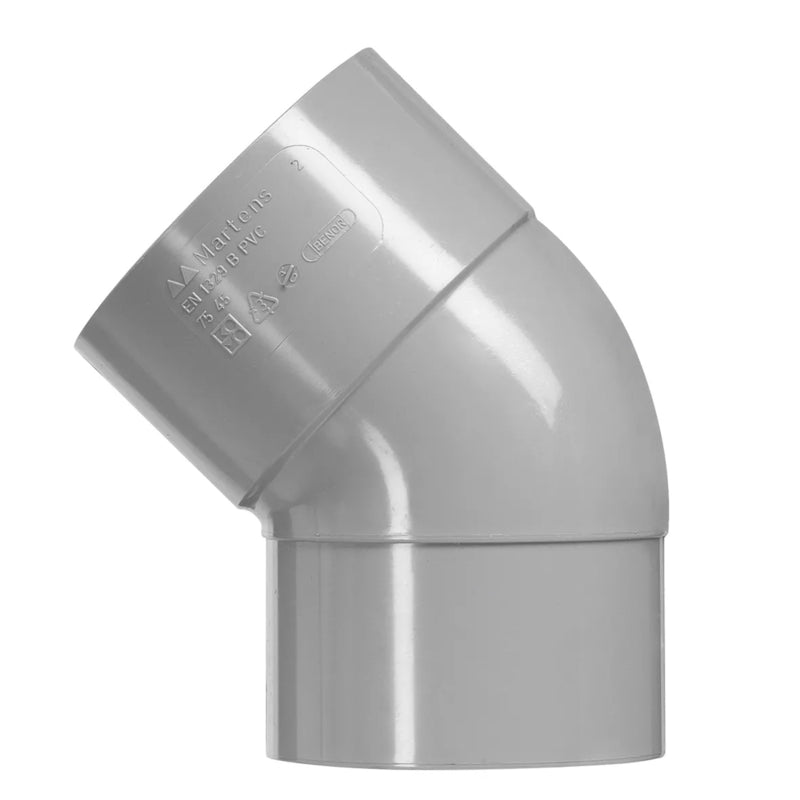 PVC Bocht Ø90mm 45°