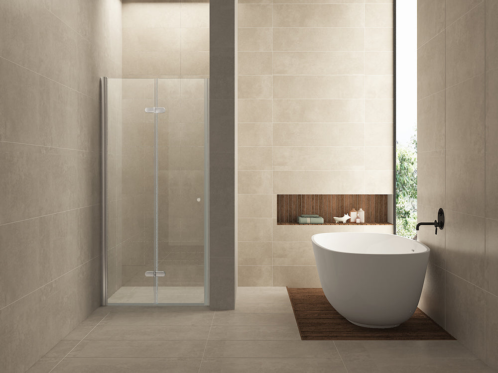 Maki Vouwbare Nisdeur - Nano Helder Glas - Chroom