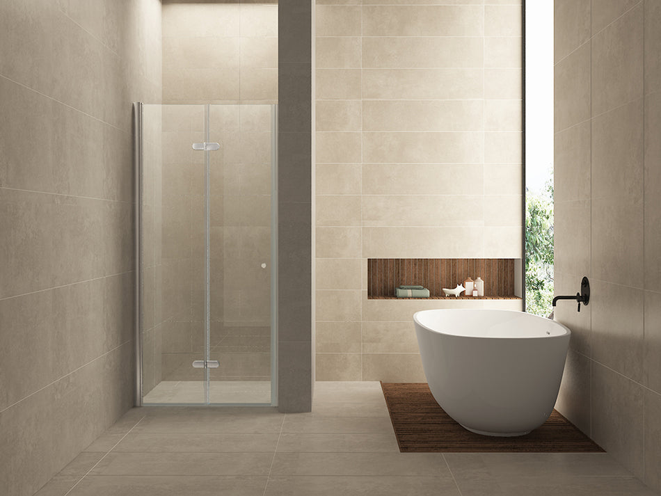Maki Vouwbare Nisdeur - Nano Helder Glas - Chroom
