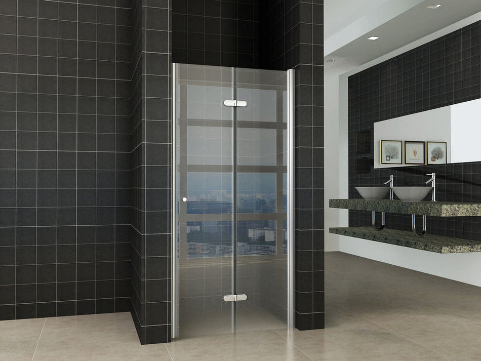 Maki Vouwbare Nisdeur - Nano Helder Glas - Chroom