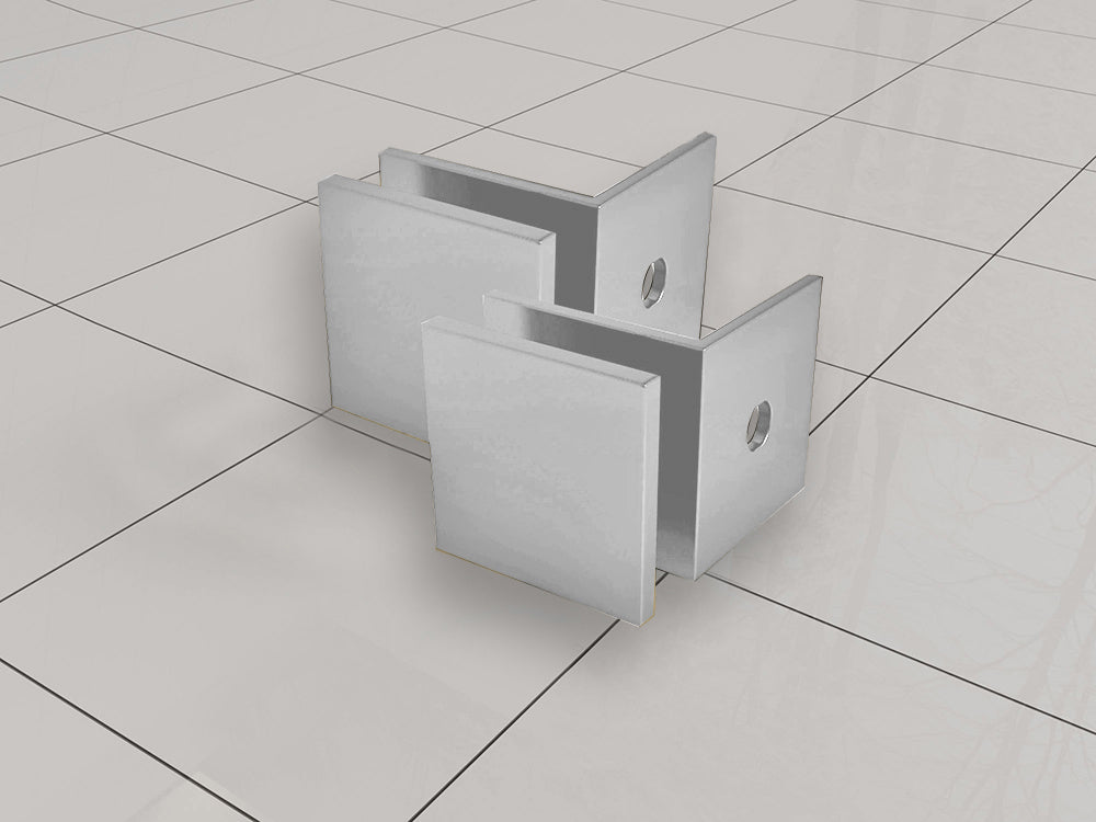 Less Glaskoppelingset voor Profielloze Inloopdouche (2 stuks)