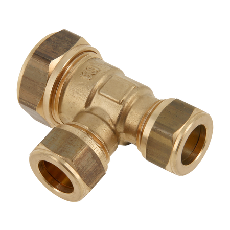 T-stuk 22 X 15 X 15 Mm Knel Messing
