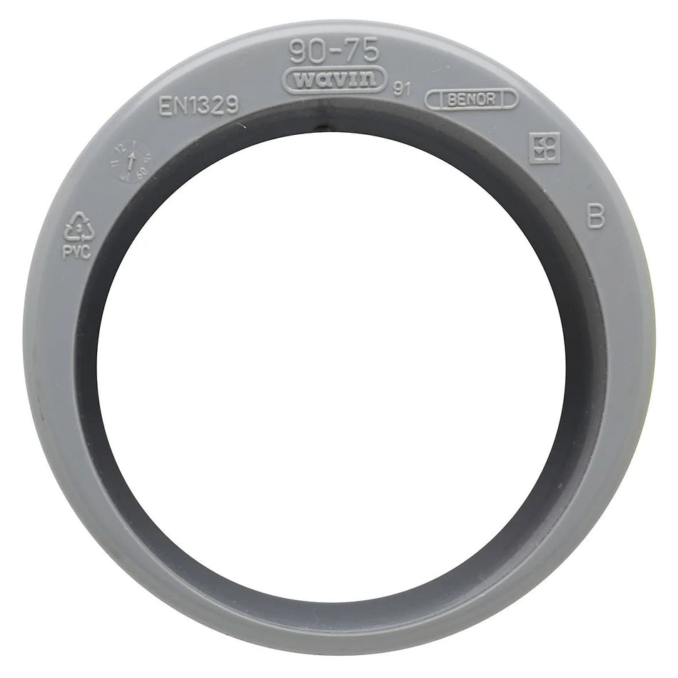 PVC Verloop Ø75×90mm 1× mof