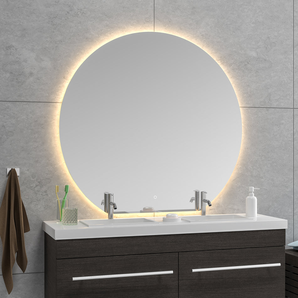 Tramonto Spiegel Rond met LED 120 x 112 cm