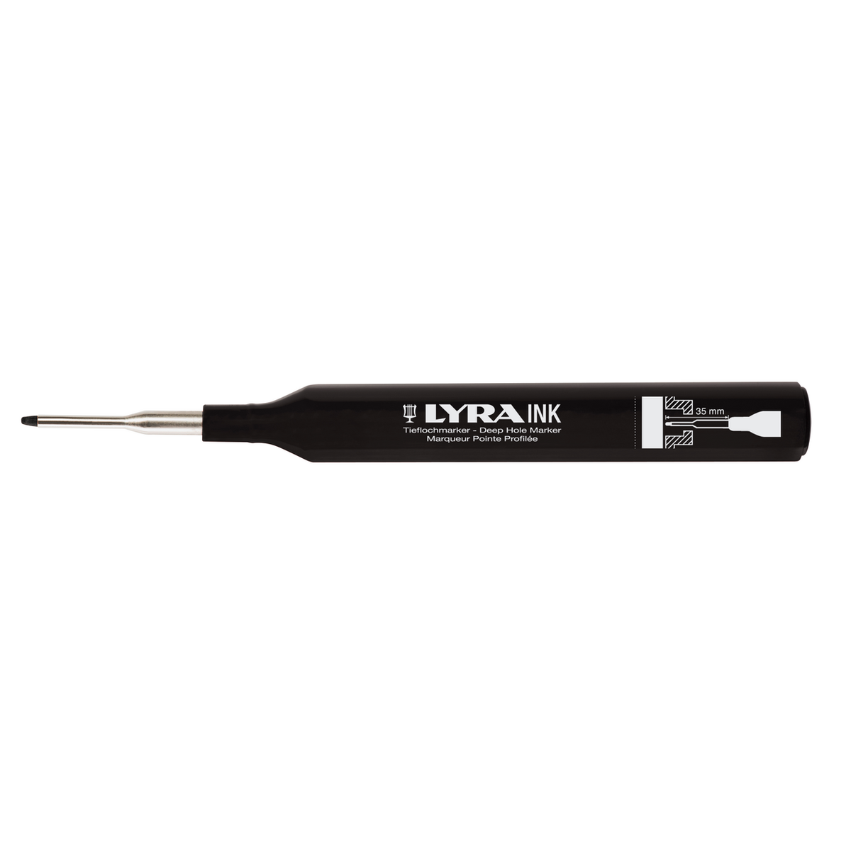Lyra Ink Diepgat Markeerstift Zwart