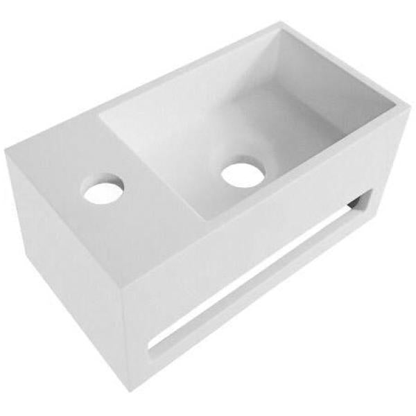 ROMA Fontein Rechts Solid Surface Mat Wit
