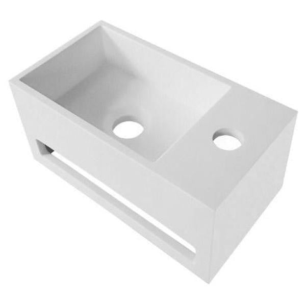ROMA Fontein Rechts Solid Surface Mat Wit