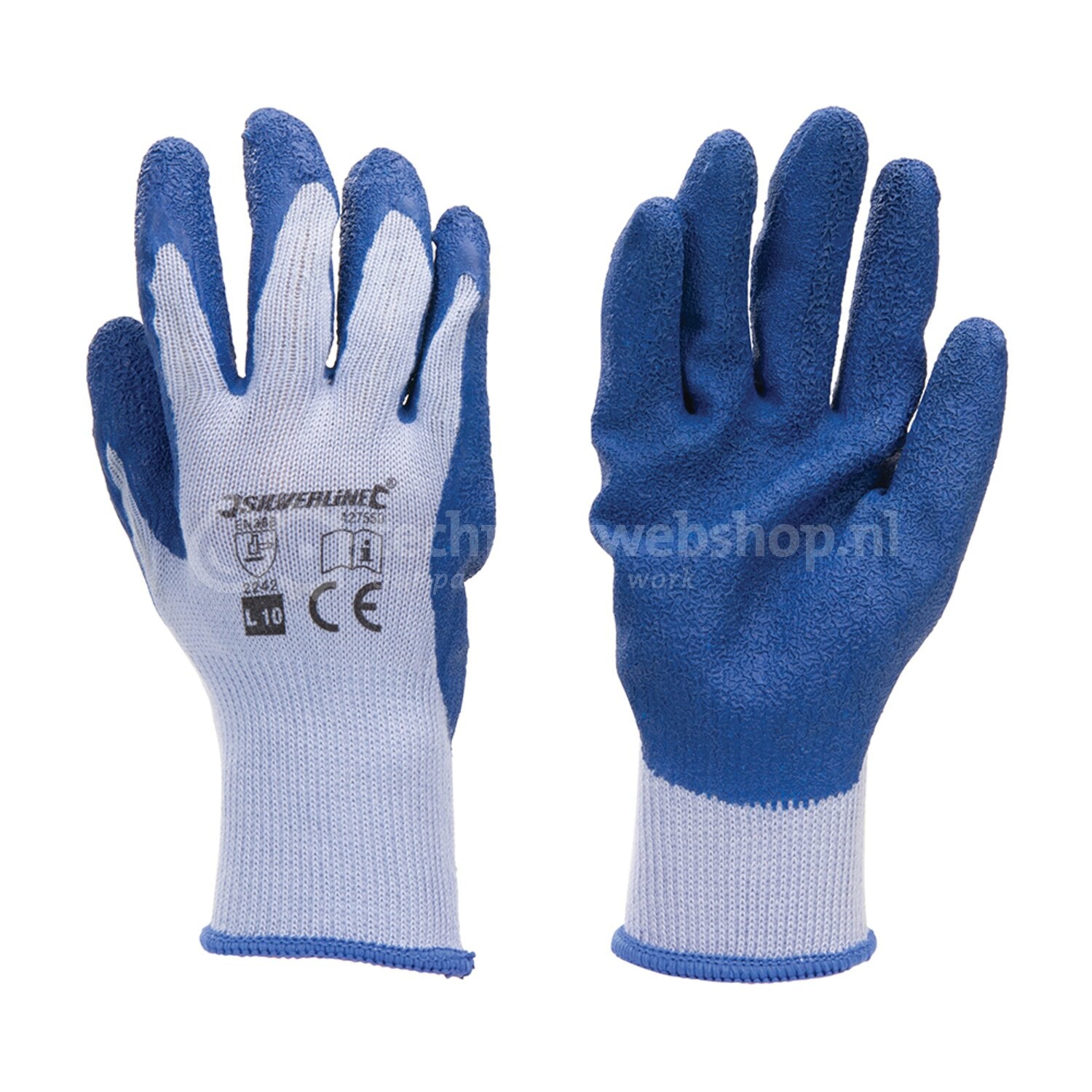 silverline Latex bouwhandschoenen L9