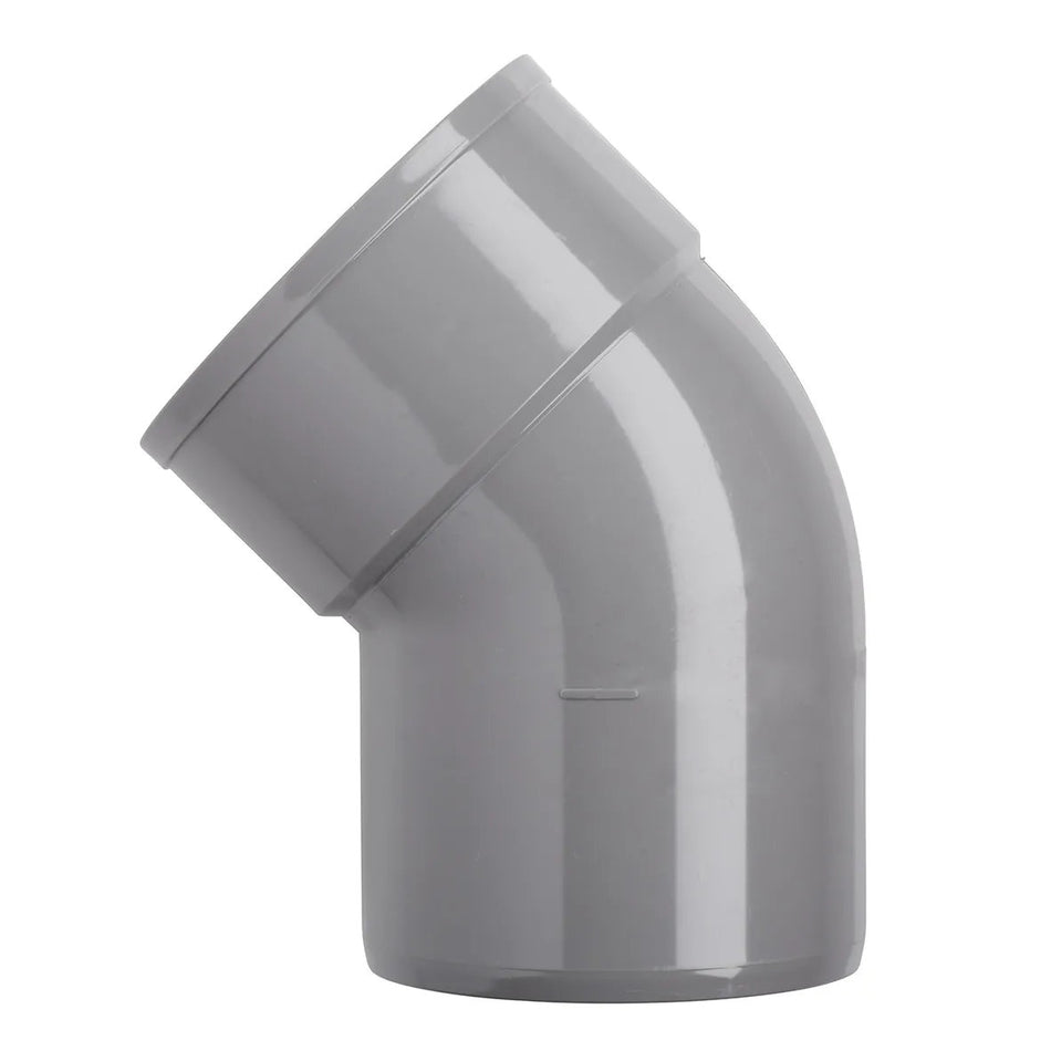 PVC Bocht Ø125mm 45° 1× mof