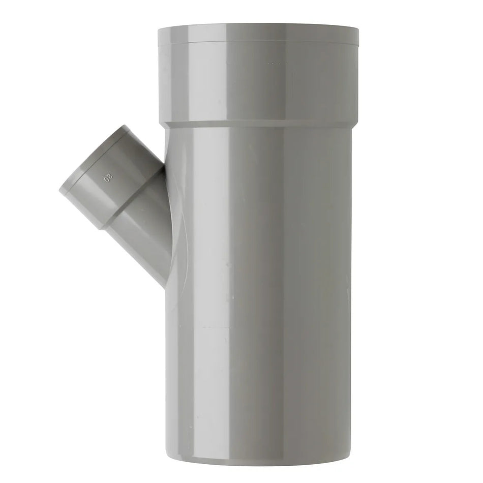 PVC T-stuk Ø110×50mm 45° 2× mof
