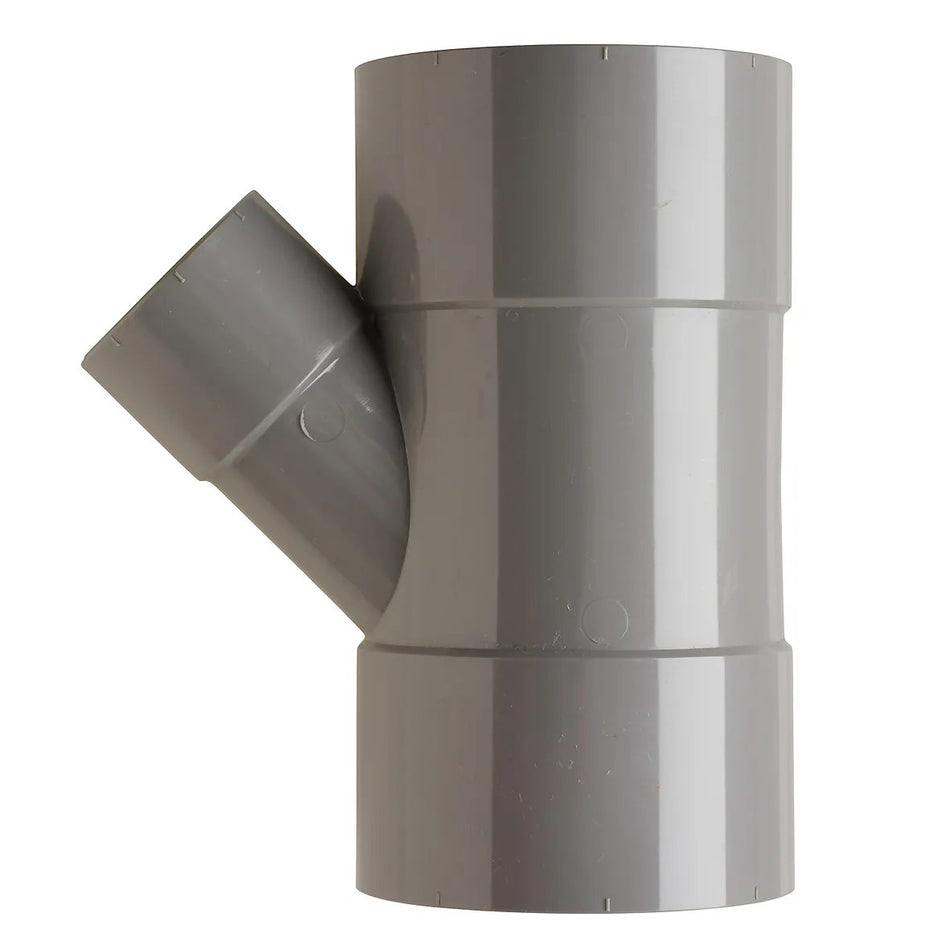 PVC T-stuk Ø75×40mm 45° 3× mof