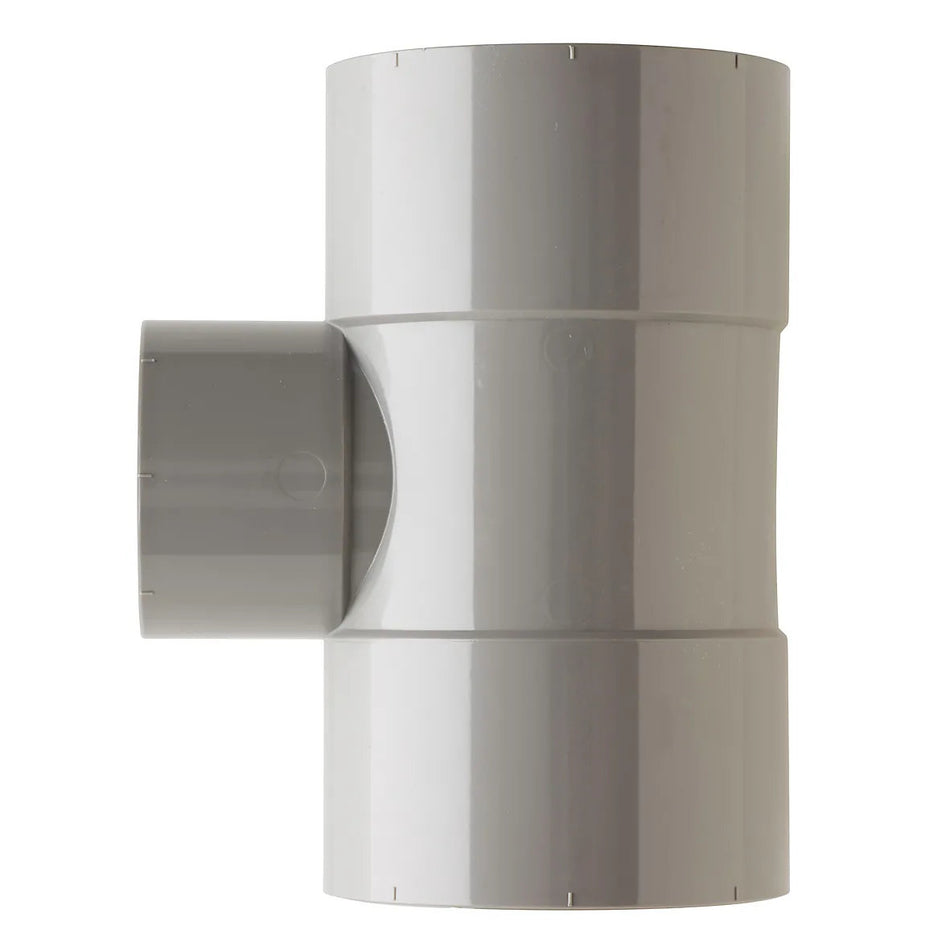 PVC T-stuk Ø75×50mm 90° 3× mof