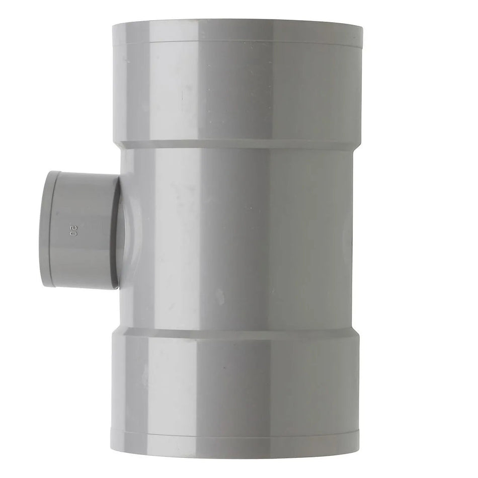 PVC T-stuk Ø110×50mm 90° 3× mof
