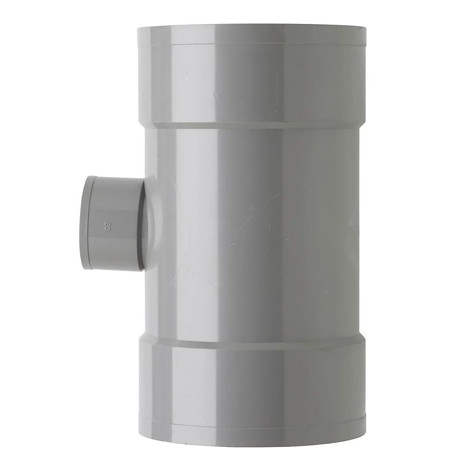 PVC T-stuk Ø125×50mm 90° 3× mof