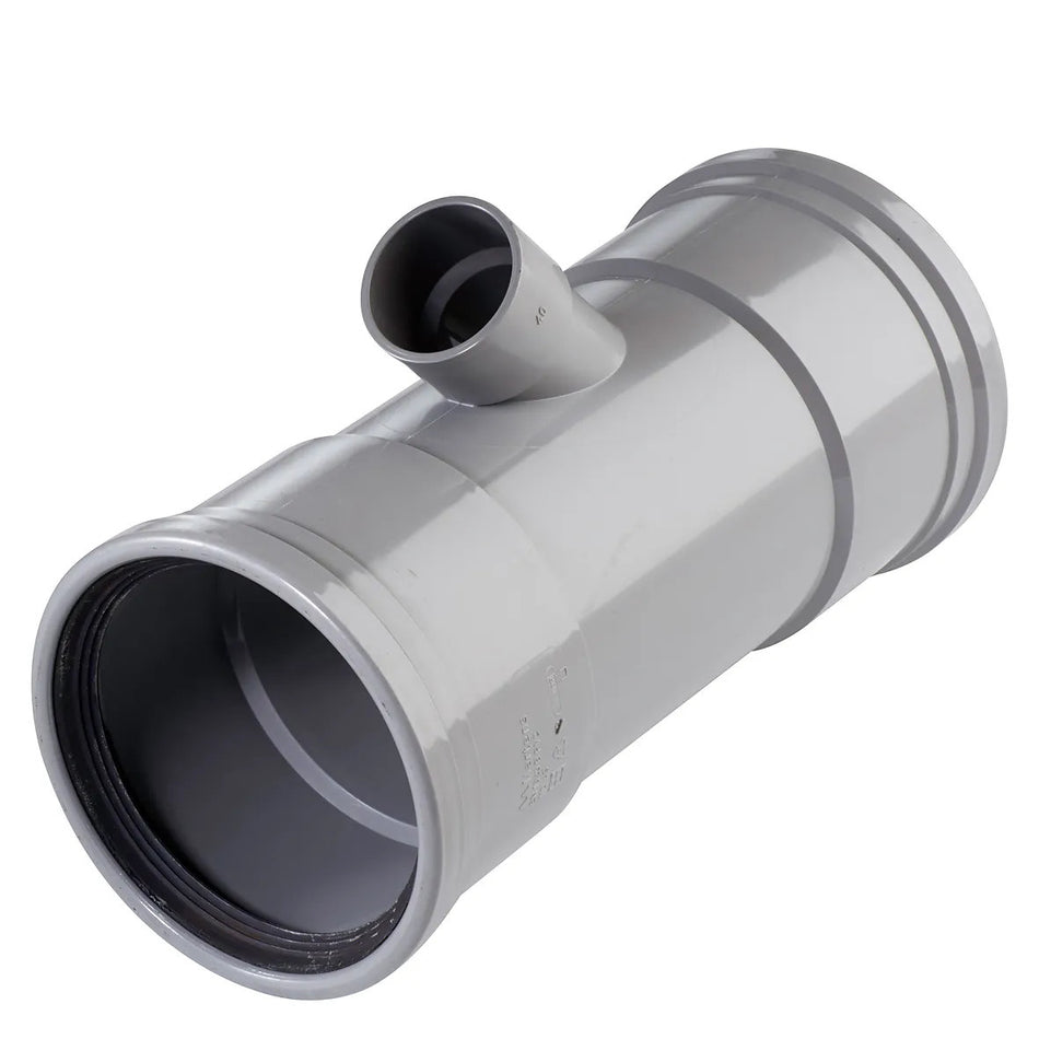PVC T-stuk Ø110×40mm 45° 1× mof