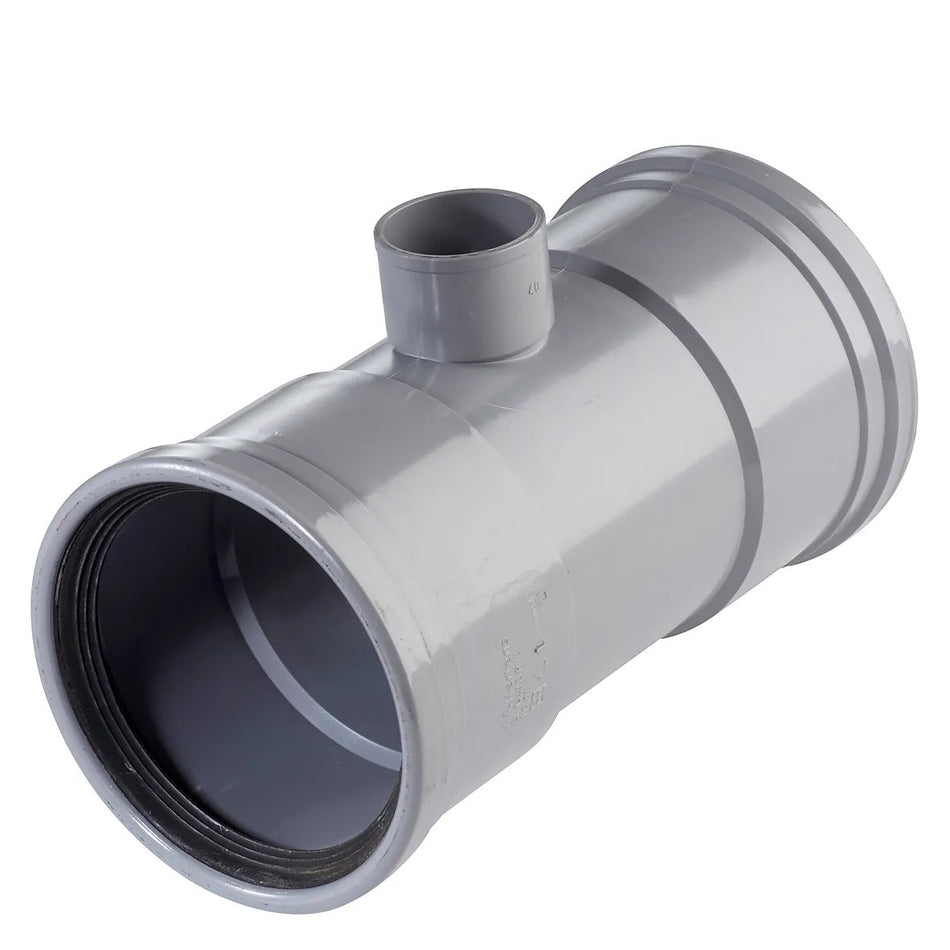 PVC T-stuk Ø110×40mm 90° 1× mof