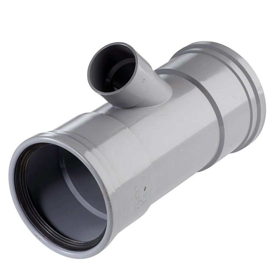 PVC T-stuk Ø110×50mm 45° 1× mof