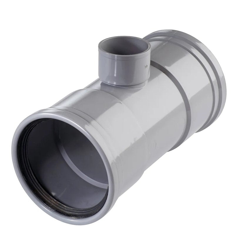 PVC T-stuk Ø110×50mm 90° 1× mof