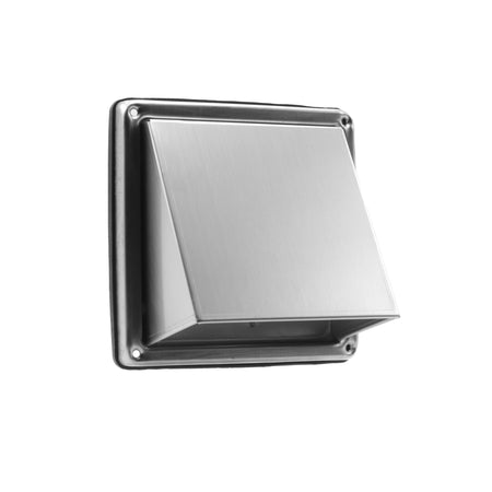 Nedco RVS buitenrooster met schuine kap en fijnmazig gaas Ø100 mm