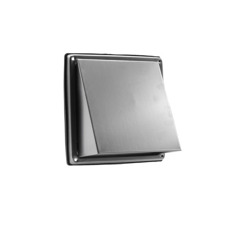 Nedco RVS buitenrooster met schuine kap en fijnmazig gaas Ø125 mm
