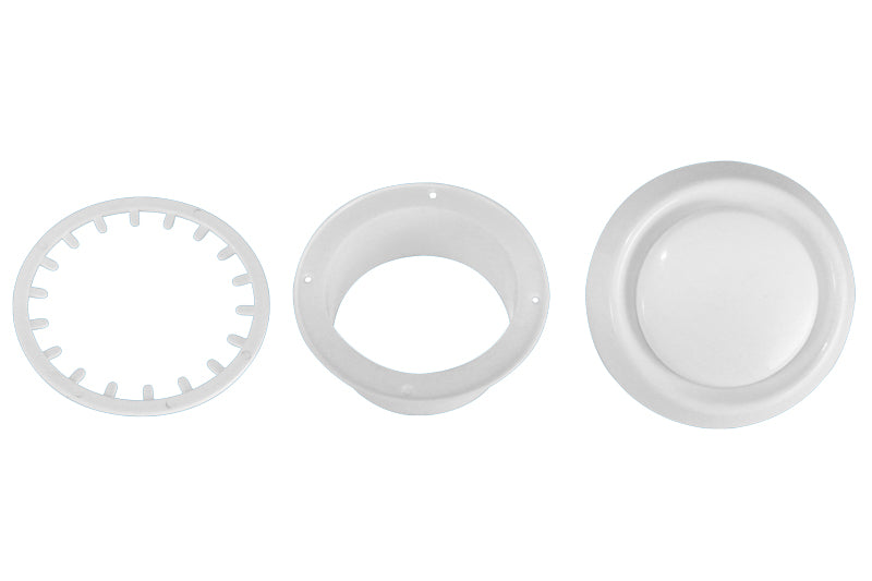 Nedco afzuigventiel met aansluitbus Ø125 mm wit