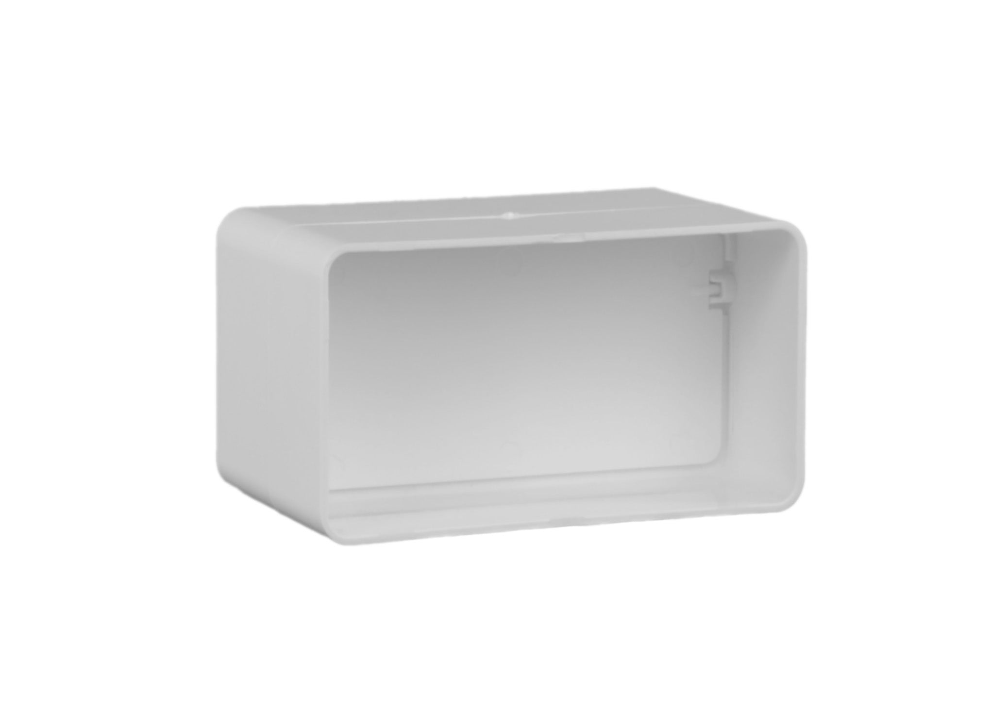 Nedco vlakke buis verbinder met terugslagklep 110×54 mm wit
