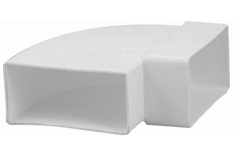 Nedco vlakke buis hoekstuk 110×54 mm horizontaal 90° wit