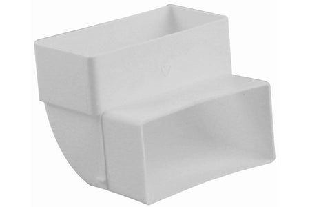Nedco vlakke buis hoekstuk 110×54 mm verticaal 90° wit