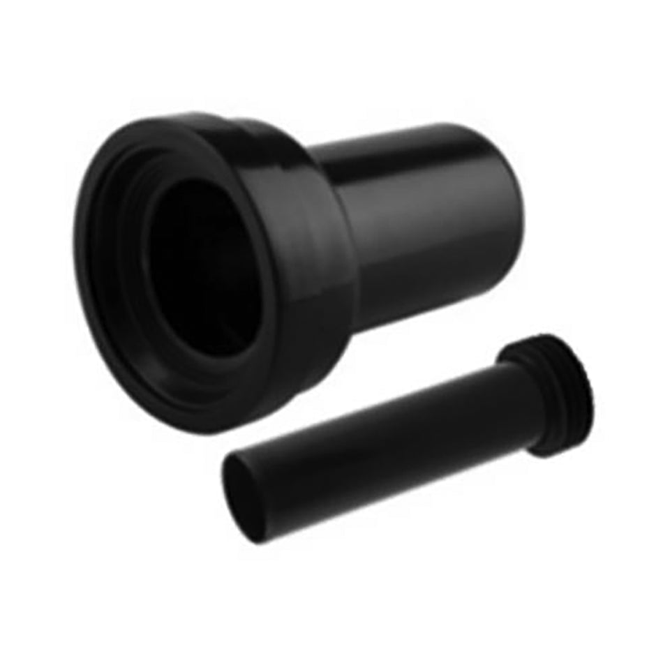 Aansluitset Voor Hangtoilet - Recht - Aan-En Afvoer - Diameter 90/45 - Zwart