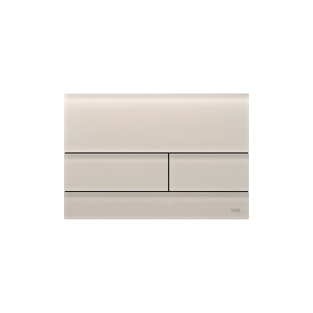 II WC-Bedieningsplaat van Glas voor Duospoeltechniek, Glas Zandbeige Gesatineerd