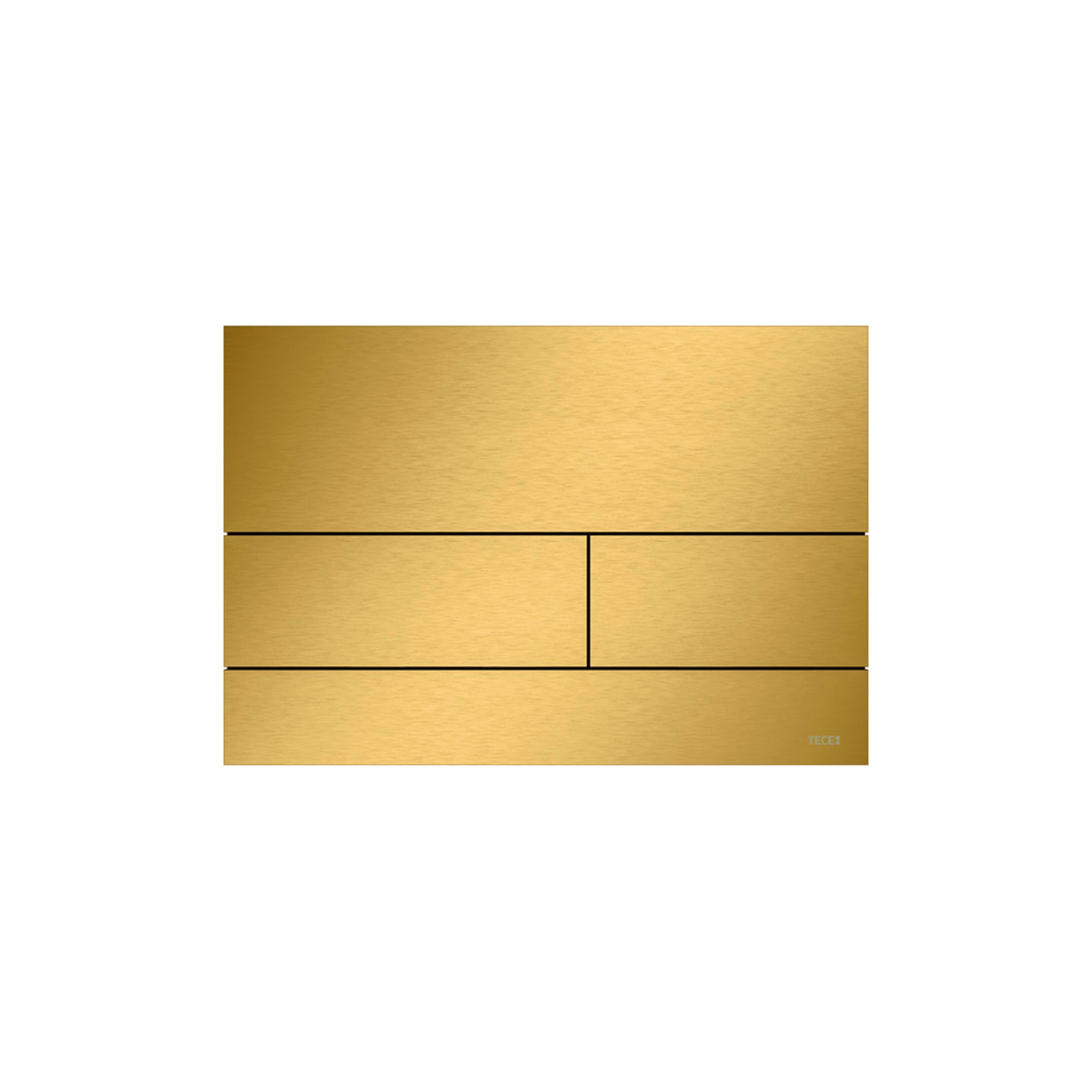 II Metaal WC-Bedieningsplaat voor Duospoeltechniek, Gepolijst Optisch Goud (met Anti-Vingerprint)