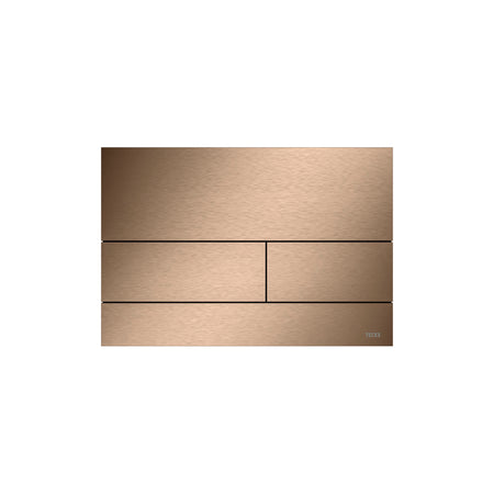 II Metaal WC-Bedieningsplaat voor Duospoeltechniek, Geborsteld Rood Goud (met Anti-Vingerprint)