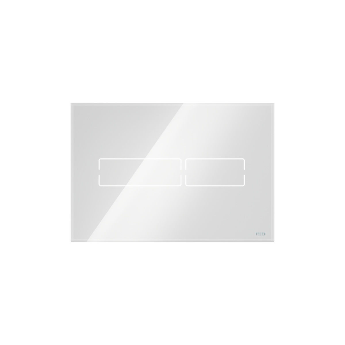 Mini Bedieningsplaat met Elektronische Spoeler Touch-Bediening, Glas Wit