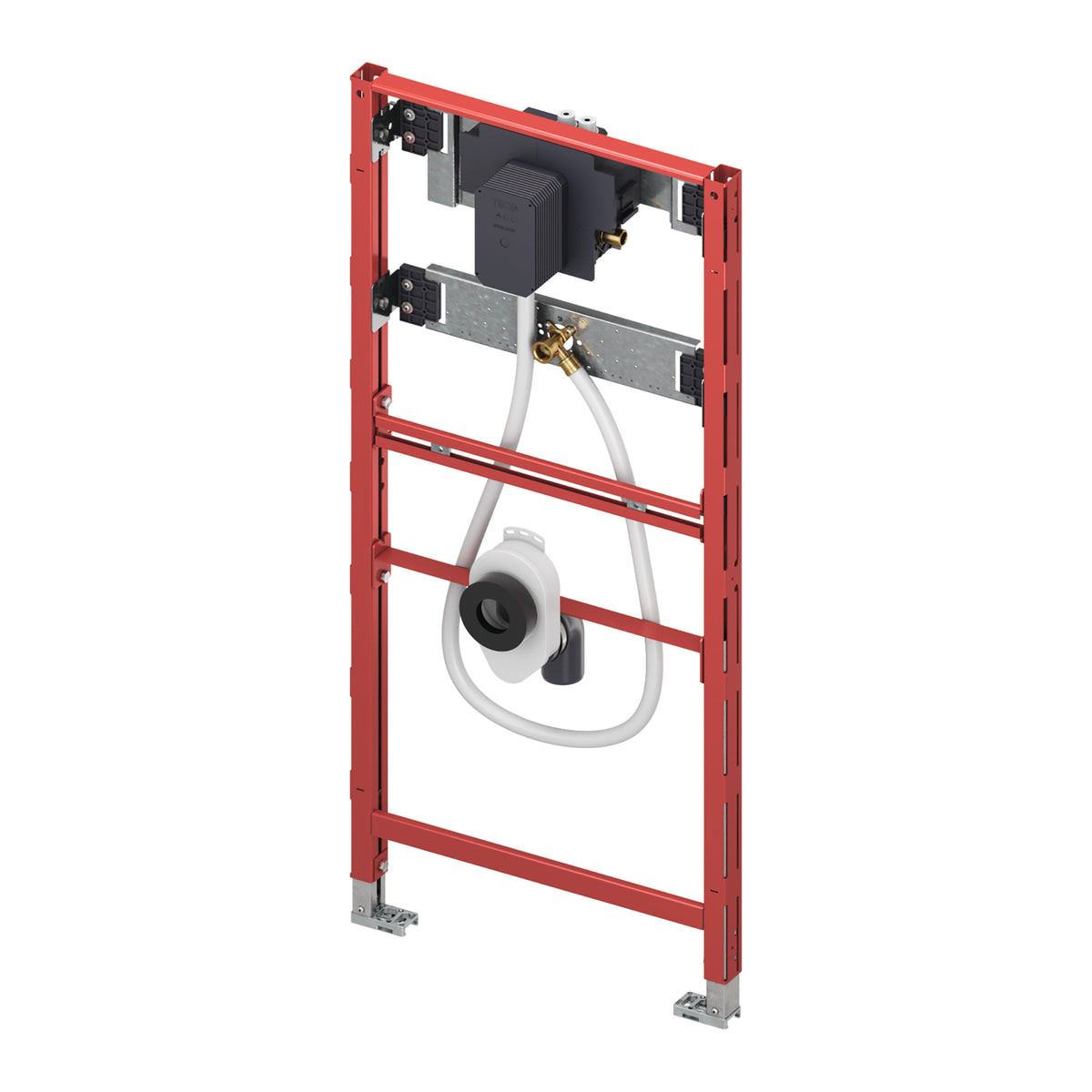 Teceprofil Urinoir-Inbouwframe met TECE Drukspoelerbehuizing U 2 - Bouwhoogte 1120 mm - incl. Stankafsluiter
