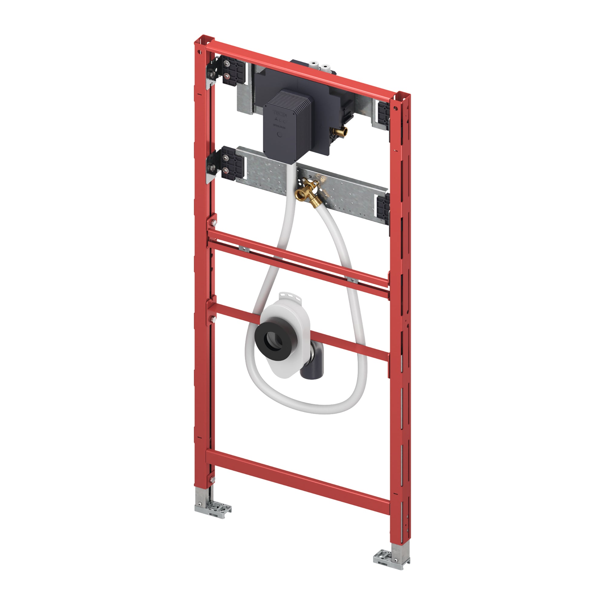 Teceprofil Urinoir-Inbouwframe met TECE Drukspoelerbehuizing U 2 - Bouwhoogte 1120 mm - incl. Stankafsluiter