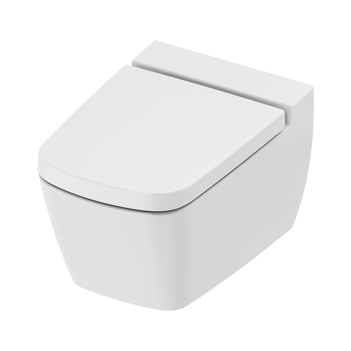 Teceneo Hangtoilet met Bidet - met Bidetkraan - Koud Water - met Zitting - 54 cm - Glanzend Wit