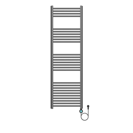 Belrad Elektrische Handdoekdroger - Smart WiFi - Rechts - 900W - 1600x500 mm - Gunmetal