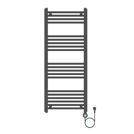 Belrad Elektrische Handdoekdroger - Smart WiFi - Rechts - 700W - 1200x500 mm - Mat Zwart