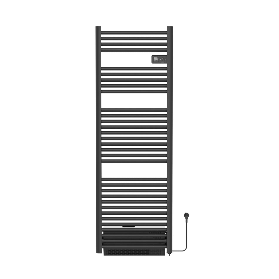 Belrad Elektrische Handdoekdroger Met Blower - Smart WiFi - 1850W - 1640x540x133 mm - Mat Zwart