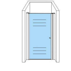 Draaideur voor Nis - Chroom - Helder Glas