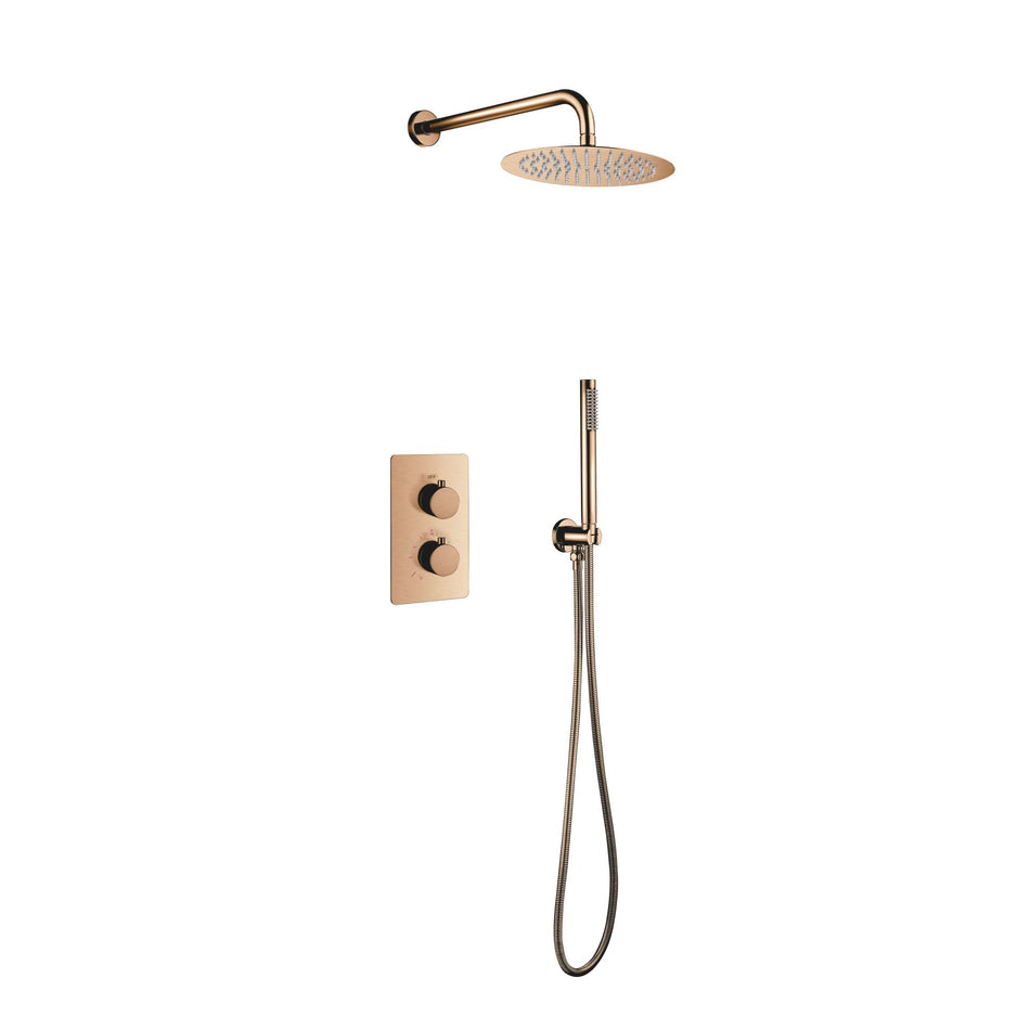 Inbouw thermostatische doucheset met regendouchekop (Ø25cm)