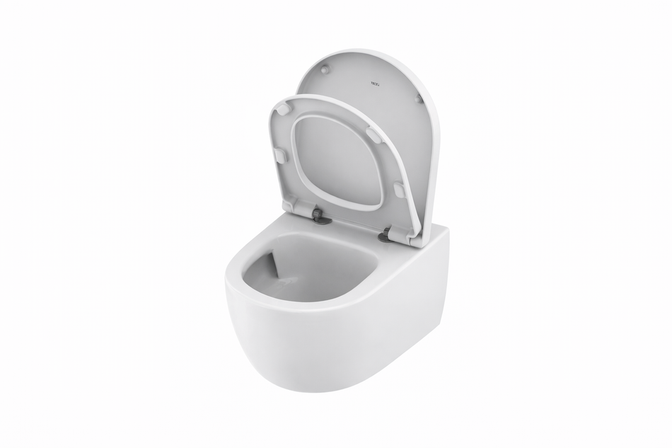 Set-Toilet Keramiek met Cycloonspoeling-Inclusief Zitting-Glanzend Wit
