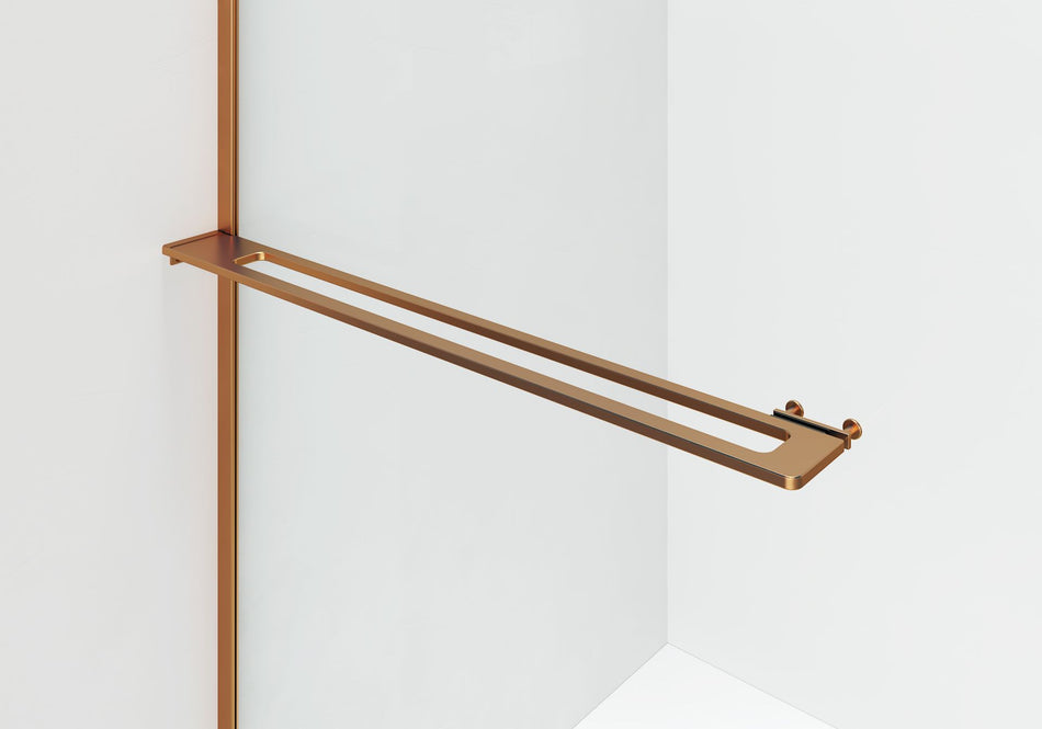 Curvy Inloopdouche Met Handdoekhouder - Gebogen - 120x200cm - 8mm Veiligheidsglas