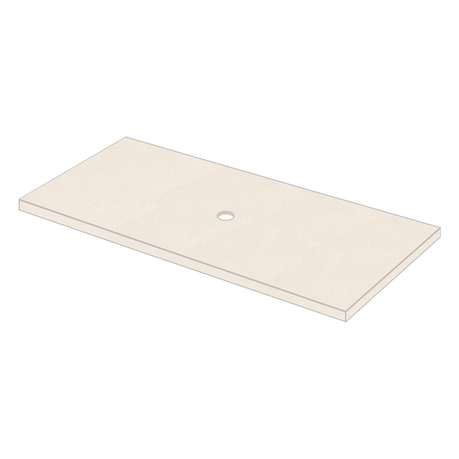 DutchLine - Composiet Topblad Créme - Semi Gepolijst - 1010x465x18