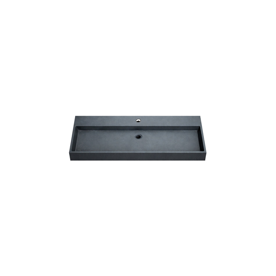 DutchLine - Graniet Wastafel - Mat Zwart - Met Kraangat - 1005x465x120