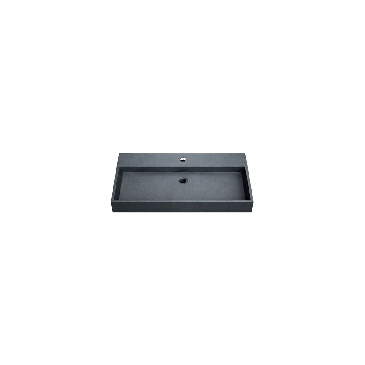 DutchLine - Graniet Wastafel - Mat Zwart - Met Kraangat - 805x465x120