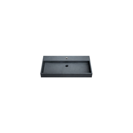 DutchLine - Graniet Wastafel - Mat Zwart - Met Kraangat - 805x465x120