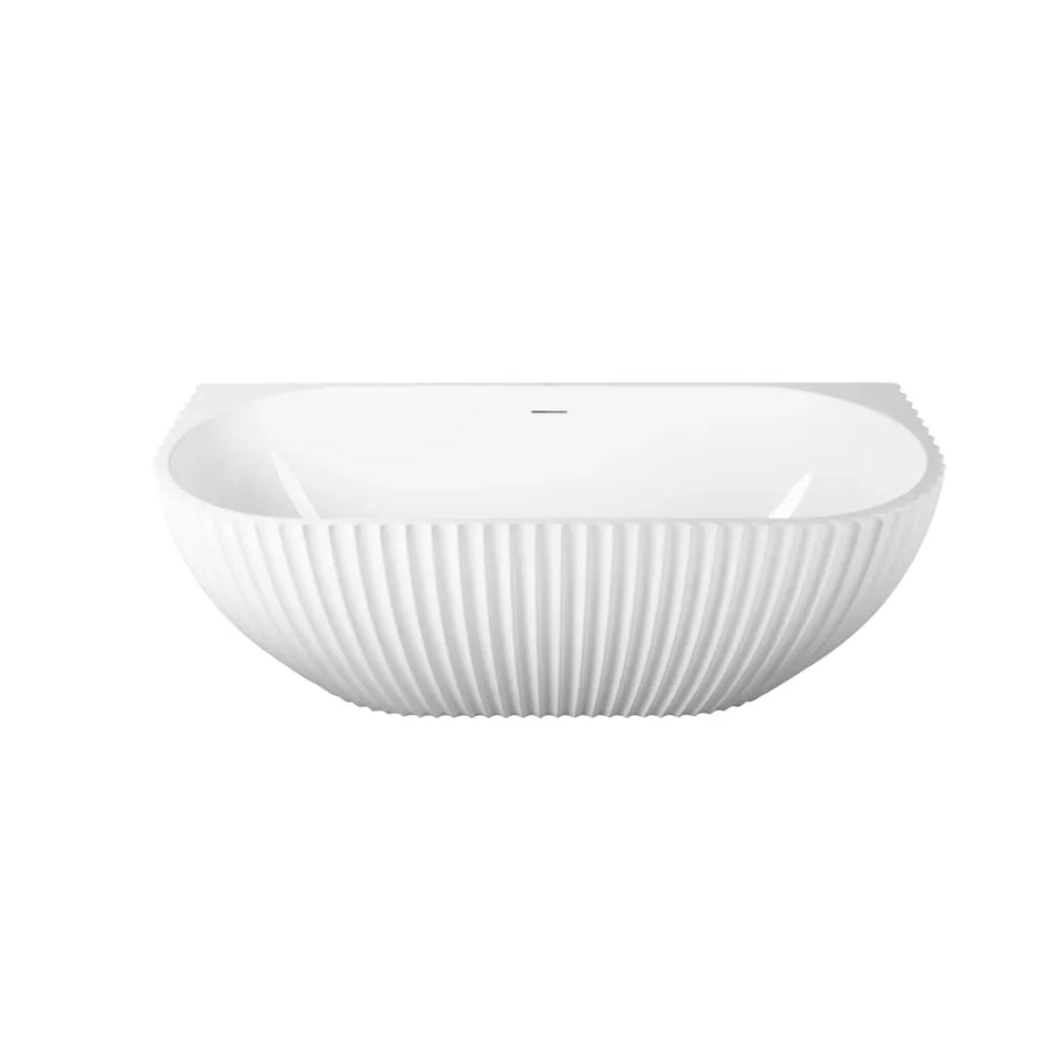 DutchLine - Half-Vrijstaand Ligbad Schelp - Glans Wit - 1800x800x580