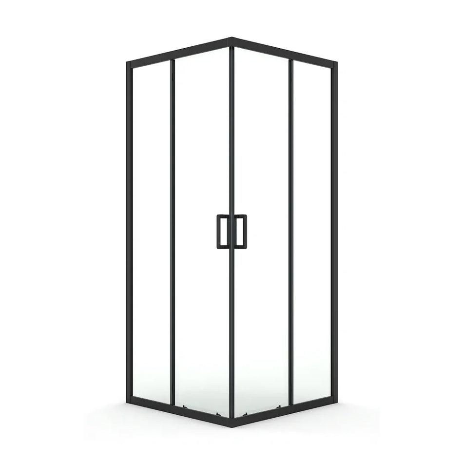 DutchLine - Hoekinstap Schuifcabine - Mat Zwart - 900x900x2000mm