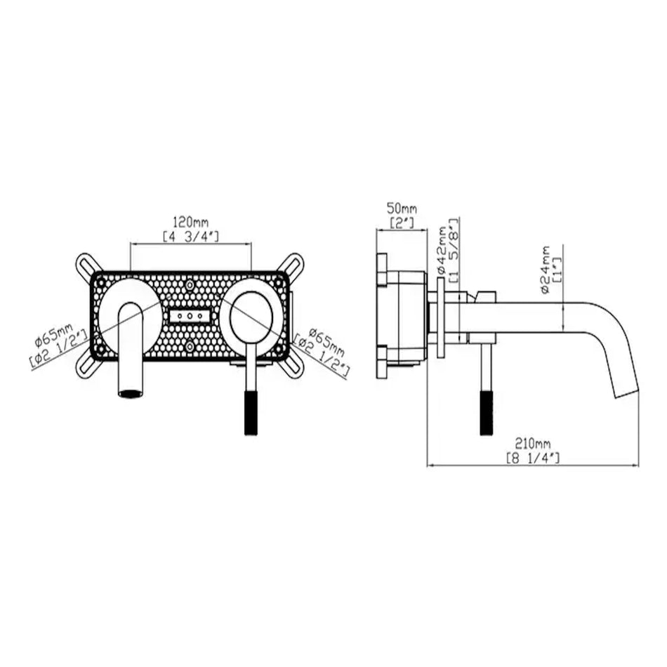DutchLine - Inbouwdeel S-Grip Wastafelmengkraan